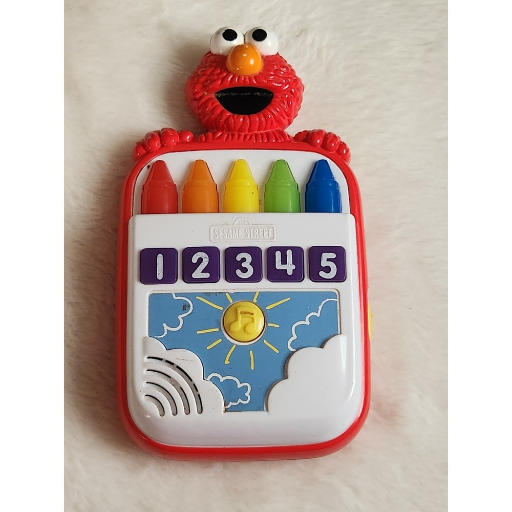 2011 Sesame Street Elmo Steps To School Elmo's Count Along Crayons Toy WORKS